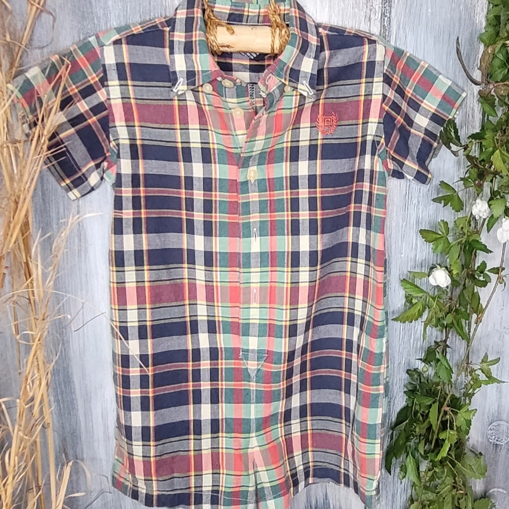 Vintage Chaps toddler boy one piece short romper.